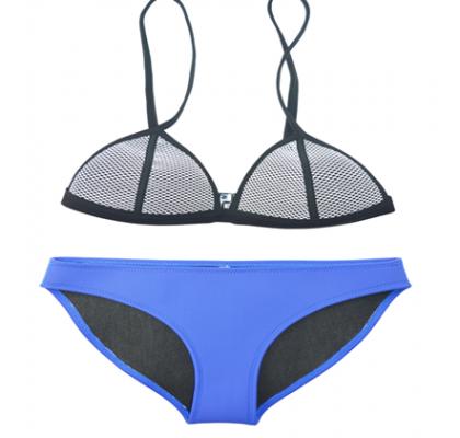Honofash Neoprene Bikini Color Block Swimsuit