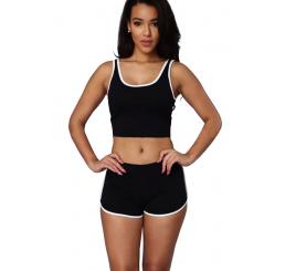 Honofash Tracksuit Women Set Girl 2 Piece Yoga Gym Tank Crop Top Shorts Designer Plus Size Running Workout